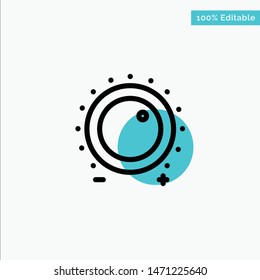 Audio, Control, Gain, Level, Sound turquoise highlight circle point Vector icon. Vector Icon Template background