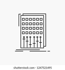 Audio, control, mix, mixer, studio Line Icon. Vector isolated illustration