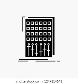 Audio, control, mix, mixer, studio Glyph Icon. Vector isolated illustration