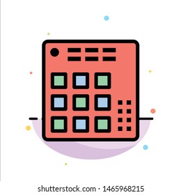 Audio, Controller, Dj, Live, Mixer Abstract Flat Color Icon Template. Vector Icon Template background