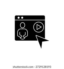 audio course concept line icon. Simple element illustration. audio course concept outline symbol design.