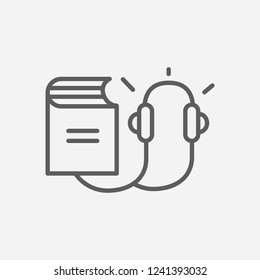 Audio course icon line symbol. Isolated vector illustration of  icon sign concept for your web site mobile app logo UI design.
