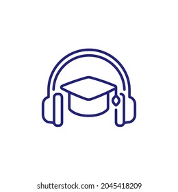 Audio-Kurs-Symbol, ZeilenVektorgrafik