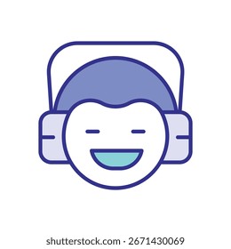 Icono de curso de audio Vector ilustración de stock
