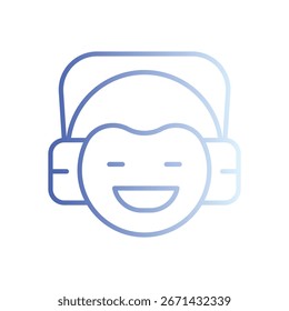Icono de curso de audio Vector ilustración de stock