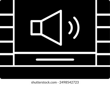 Audio description Line Filled Vector Icon Design