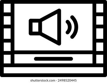 Audio description Line Vector Icon Design