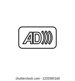 audio description sign icon. Element of navigation sign icon. Thin line icon for website design and development, app development. Premium icon