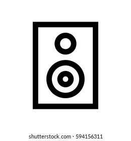 Audio device mini line, icon, background and graphic. The icon is black and white, linear  flat, vector, pixel perfect, minimal, suitable for web and print. 