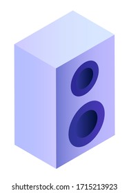 Audio device remote control, smart home dynamic or speaker vector. Musical wireless item, audiophiles or music record listening, modern technology. Acoustic information playing gadget, isometric