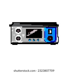 audio digital amplifier game pixel art retro vector. bit audio digital amplifier. old vintage illustration