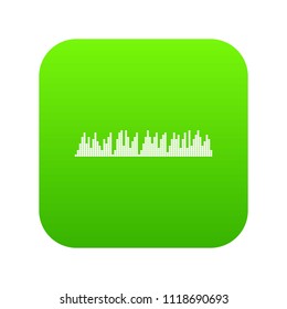 Audio digital equalizer technology icon digital green for any design isolated on white vector illustration