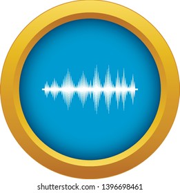 Audio digital equalizer technology icon blue vector isolated on white background for any design