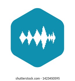 Audio digital equalizer technology icon in simple style on a white background vector illustration