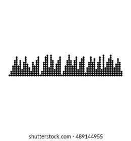 Audio digital equalizer technology icon in simple style on a white background vector illustration