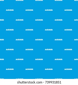 Audio digital equalizer technology pattern repeat seamless in blue color for any design. Vector geometric illustration