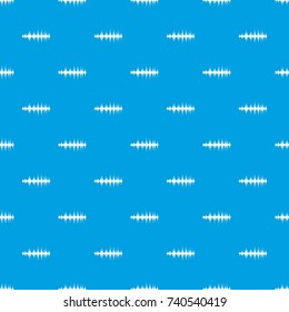 Audio digital equalizer technology pattern repeat seamless in blue color for any design. Vector geometric illustration