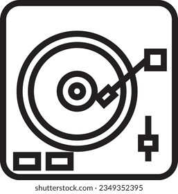 Audio Dj Sound Outline Icon