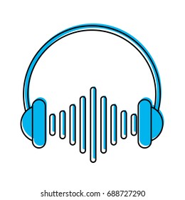 audio earphones isolated icon