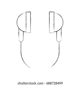 audio earphones isolated icon