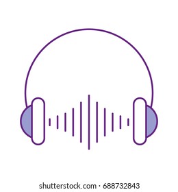 audio earphones isolated icon