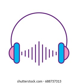 audio earphones isolated icon