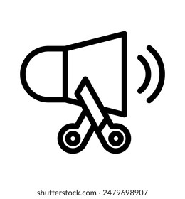 audio editing line icon illustration vector graphic. Simple element illustration vector graphic, suitable for app, websites, and presentations isolated on white background