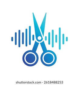 Audio Editing Software Sound Editing Tools Music Production Video Editing Sound Design Audio Mixer Waveform Scissors Icon
