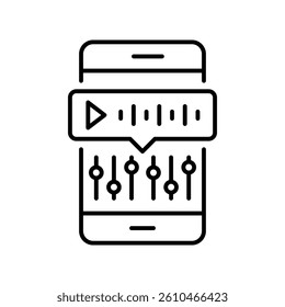 Audio editing vector outline icon. EPS 10 file