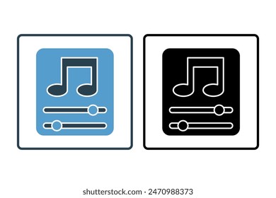 Audio Editor icon. icon related to edit tool. suitable for web site, app, user interfaces, printable etc. solid icon style. simple vector design editable