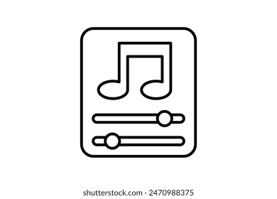 Audio Editor icon. icon related to edit tool. suitable for web site, app, user interfaces, printable etc. line icon style. simple vector design editable