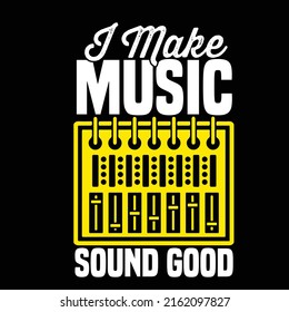 AUDIO ENGINEERING TYPOGRAPHY T SHIRT DESIGN