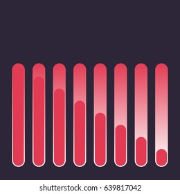 Audio equalizer abstract background. Sound wave symbol. Vector illustration.