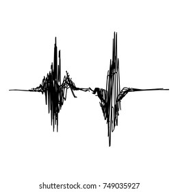 Audio equalizer digital icon. Simple illustration of audio equalizer digital vector icon for web