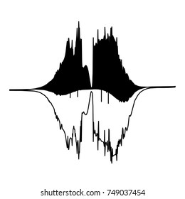 Audio equalizer level icon. Simple illustration of audio equalizer level vector icon for web
