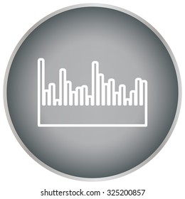 Audio equalizer line icon technology, pulse musical. Vector illustration