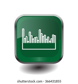 Audio equalizer line icon technology, pulse musical. Vector illustration