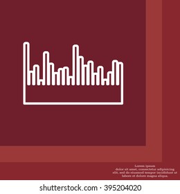 Audio equalizer line icon technology, pulse musical. Vector illustration