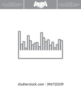 Audio equalizer line icon technology, pulse musical. Vector illustration