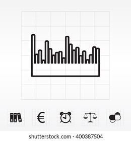 Audio equalizer line icon technology, pulse musical. Vector illustration