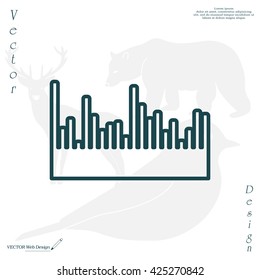 Audio equalizer line icon technology, pulse musical. Vector illustration