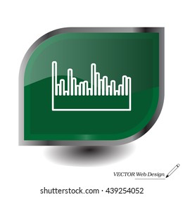 Audio equalizer line icon technology, pulse musical. Vector illustration