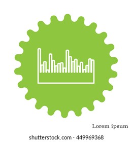 Audio equalizer line icon technology, pulse musical. 