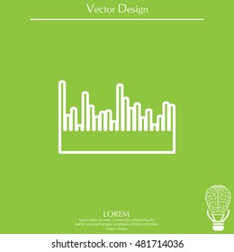 Audio equalizer line icon technology, pulse musical. 