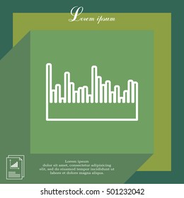 Audio equalizer line icon technology, pulse musical. 