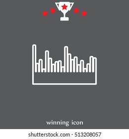 Audio equalizer line icon technology, pulse musical. 