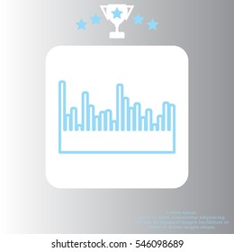 Audio equalizer line icon technology, pulse musical. 