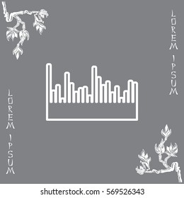 Audio equalizer line icon technology, pulse musical. 
