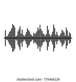 Audio equalizer simple wave icon. Illustration of audio equalizer simple wave vector icon for web