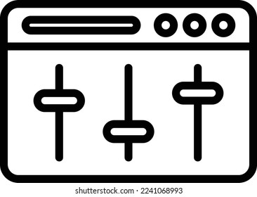 Audio equalizer Vector Icon which is suitable for commercial work and easily modify or edit it
